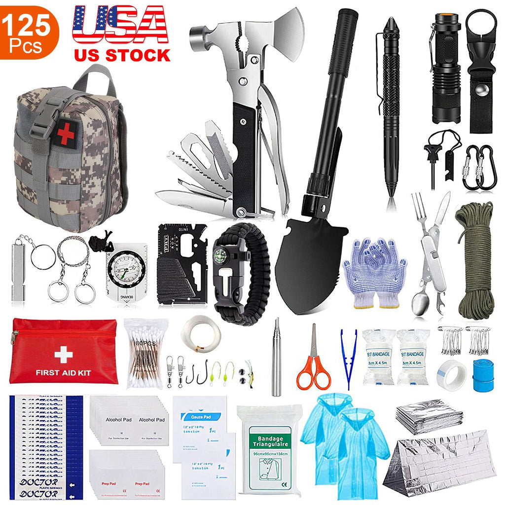 125Pcs Professional Emergency Survival Gear Tactical First Aid Kit