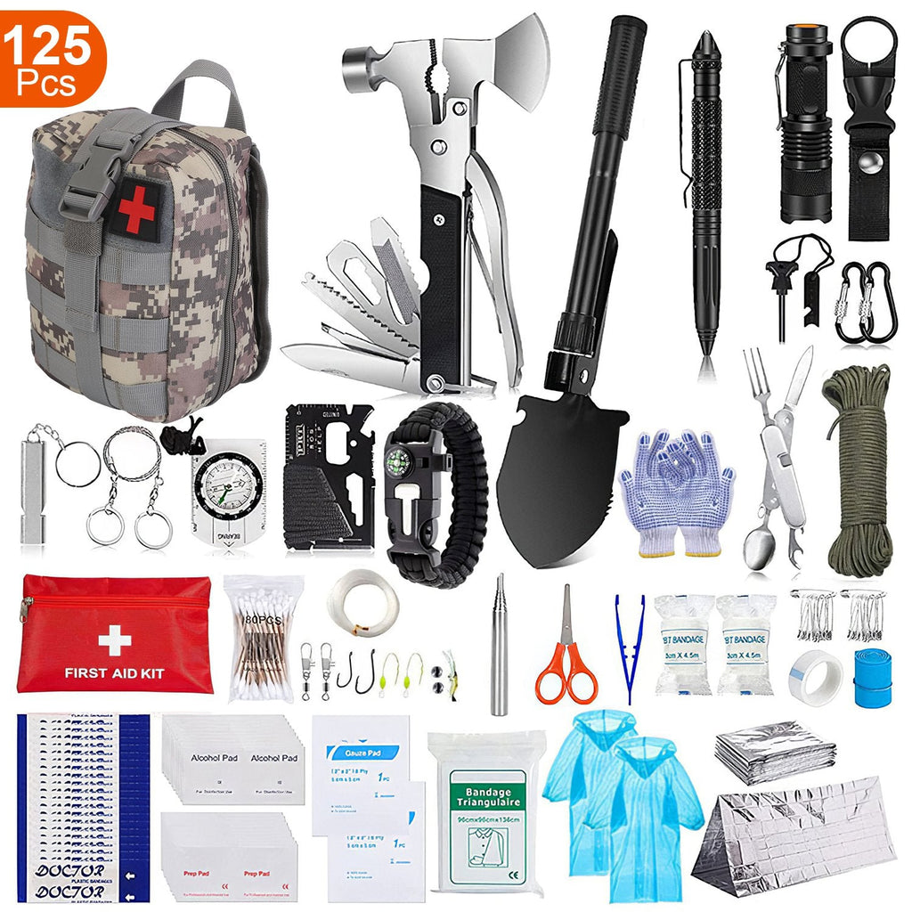 125Pcs Professional Emergency Survival Gear Tactical First Aid Kit