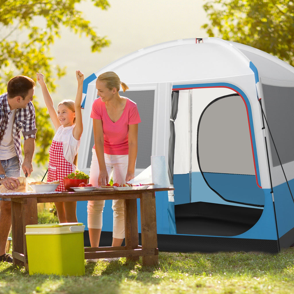 5 Person Camping Tent with Mesh Windows and Carrying Bag