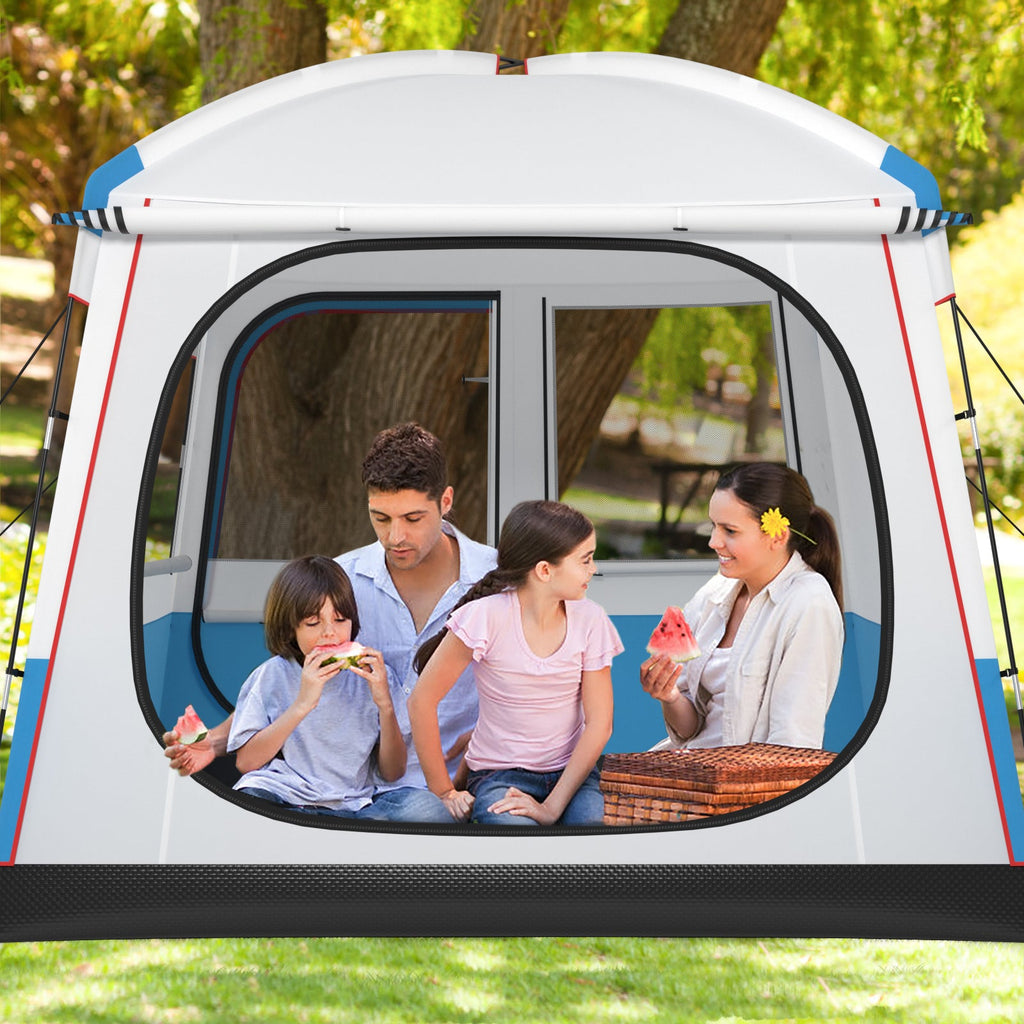5 Person Camping Tent with Mesh Windows and Carrying Bag