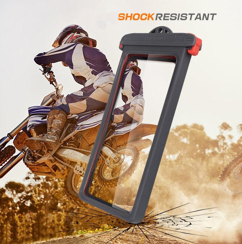 Gray Drop Resistant Waterproof Bag For Mobile Phones