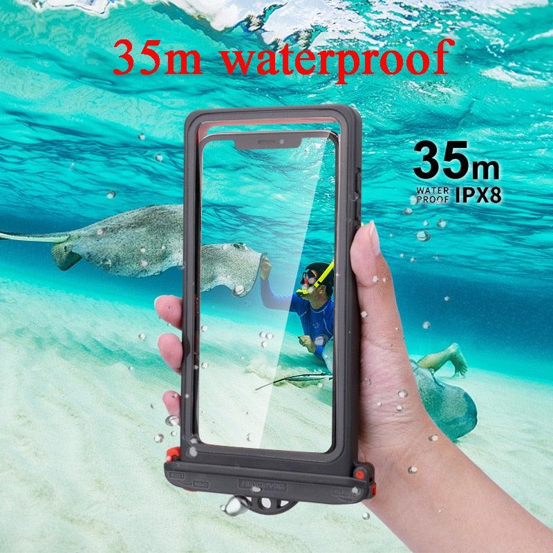 Gray Drop Resistant Waterproof Bag For Mobile Phones