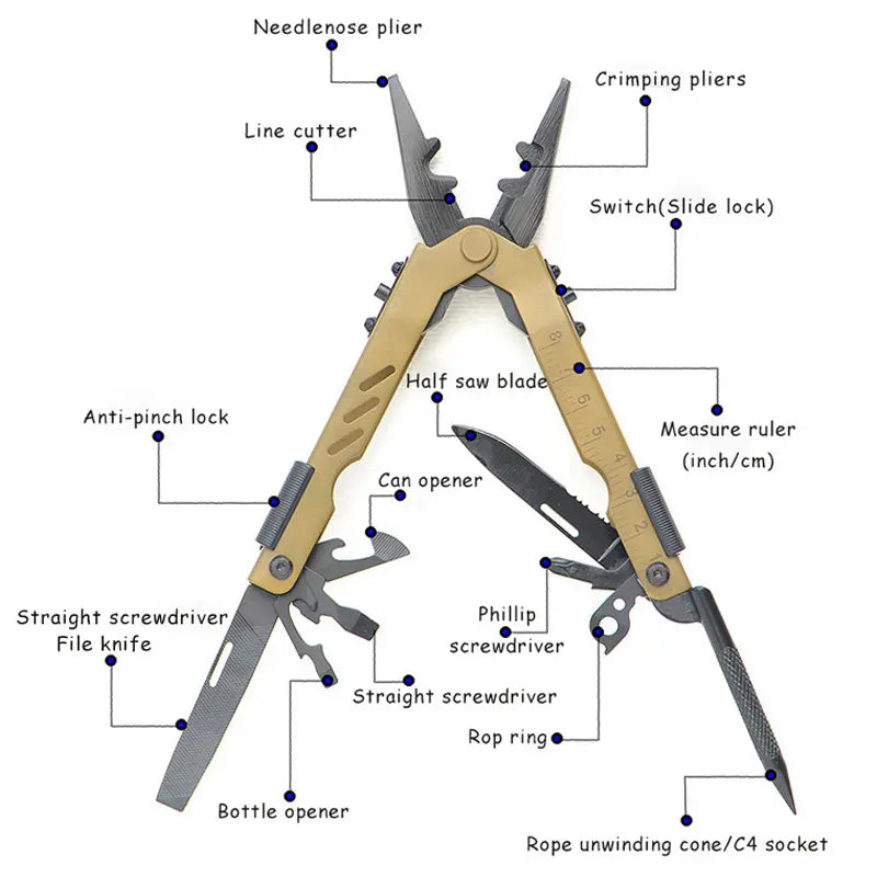 Multitool Multifunctional Stainless steel