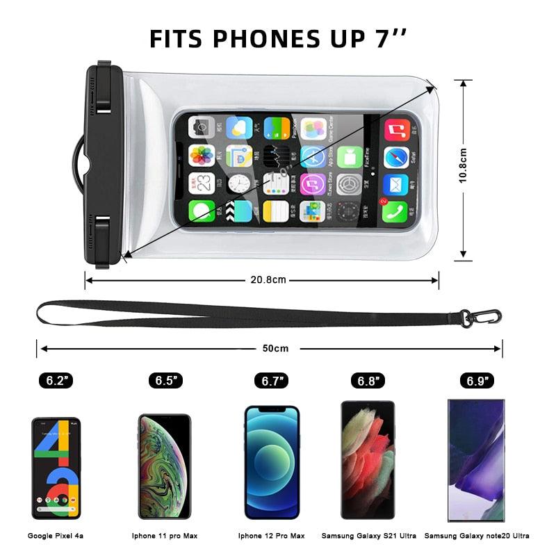 Gray Drop Resistant Waterproof Bag For Mobile Phones