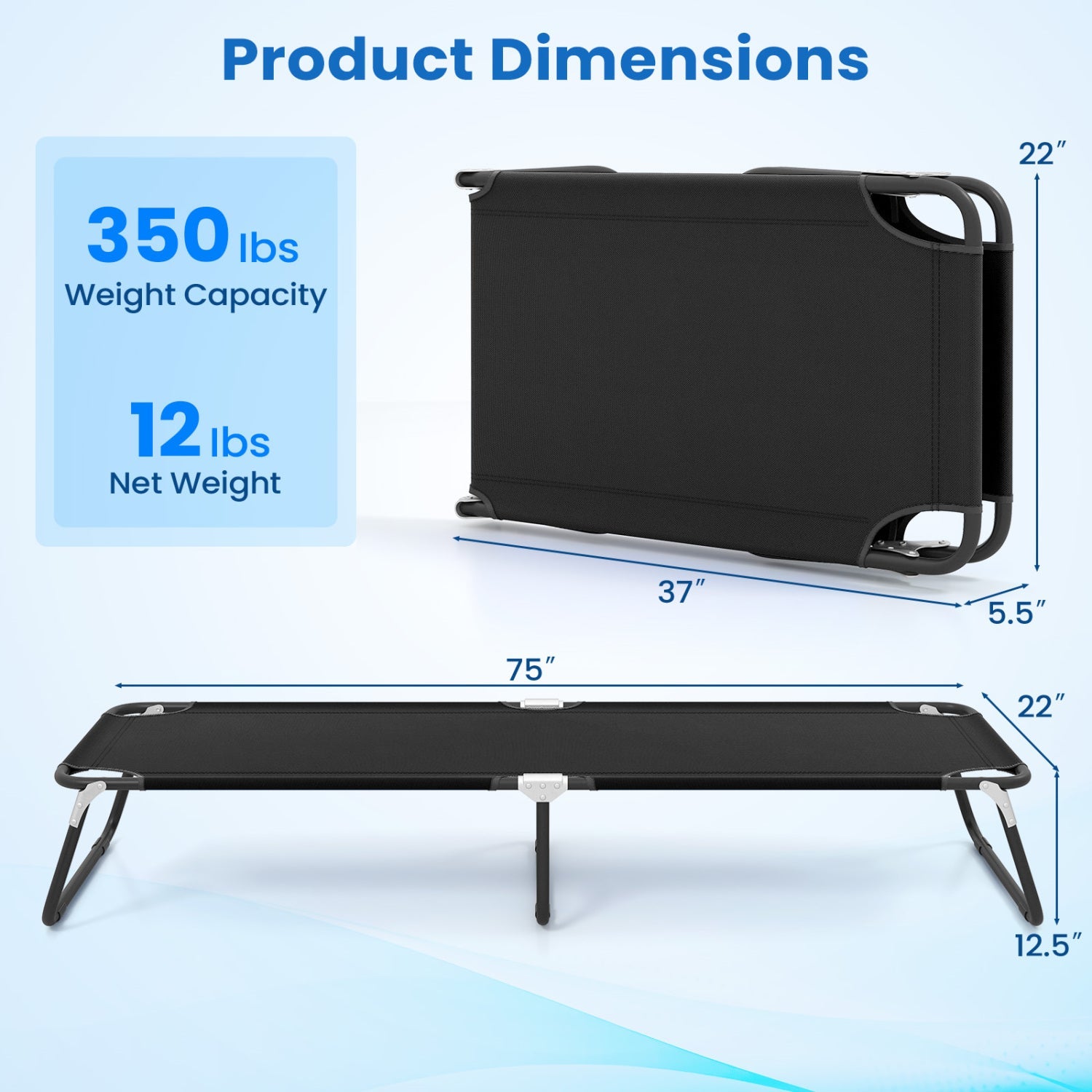 Outdoor Folding Camping Bed
