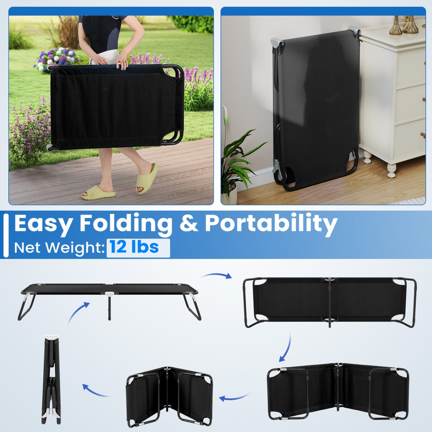 Outdoor Folding Camping Bed