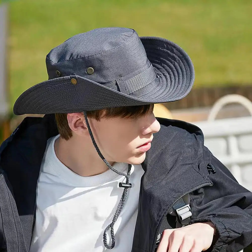 Outdoor Sun Protection Bucket Hat | UV Face Cover Cap for Hiking and Camping