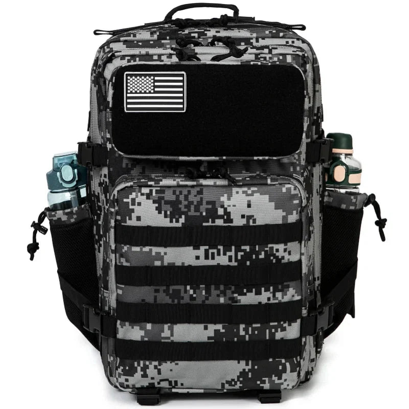 45L Tactical Backpack survival Bag Hunting MOLLE Backpack GYM For Men EDC Outdoor Hiking Rucksack Witch Bottle Holder