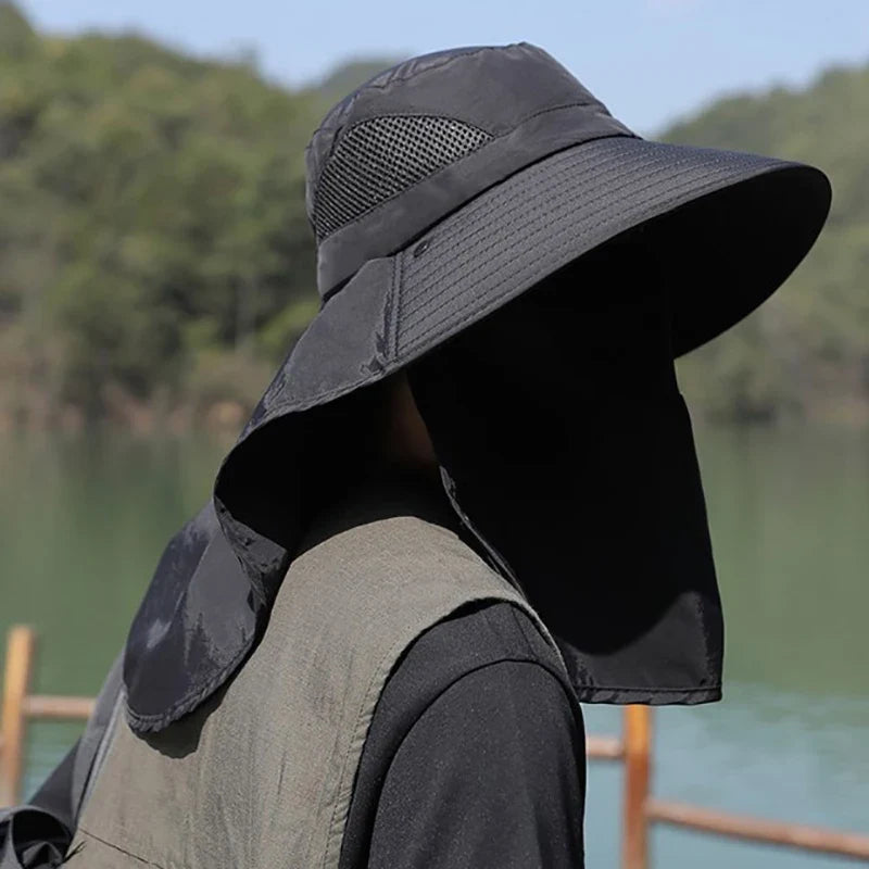 UV Protection Sun Hat | Outdoor Fishing and Hiking Cap with Neck Flap