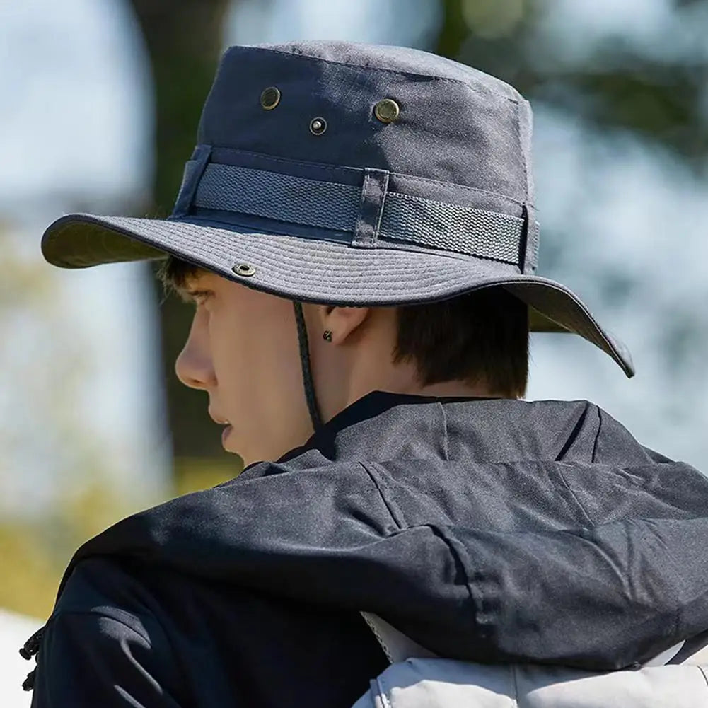 Outdoor Sun Protection Bucket Hat | UV Face Cover Cap for Hiking and Camping