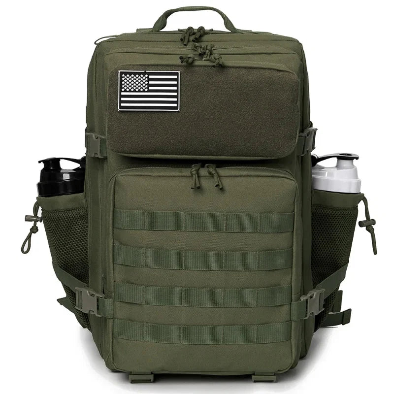 45L Tactical Backpack survival Bag Hunting MOLLE Backpack GYM For Men EDC Outdoor Hiking Rucksack Witch Bottle Holder