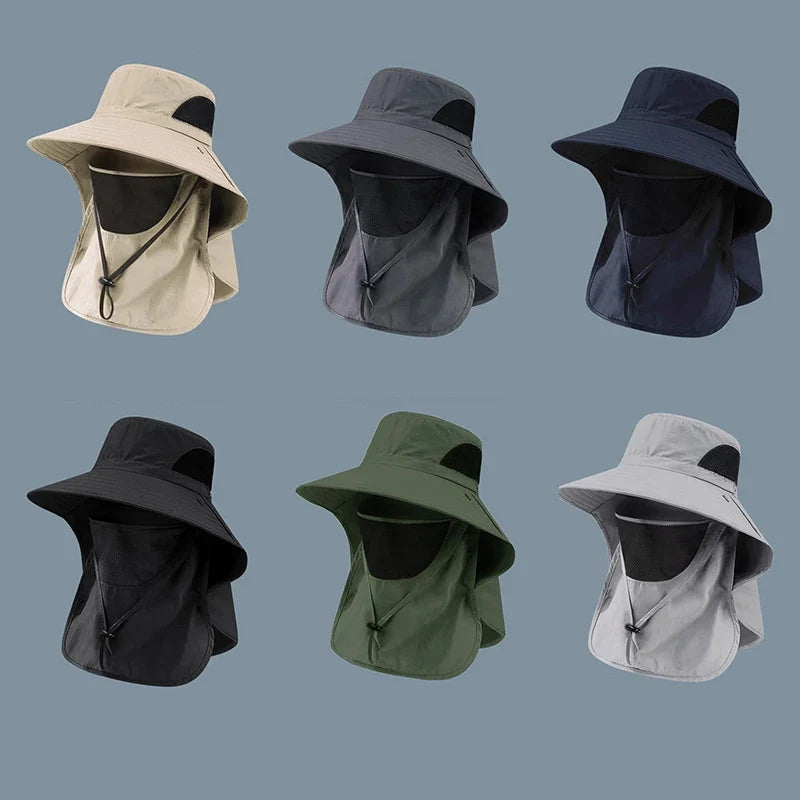 UV Protection Sun Hat | Outdoor Fishing and Hiking Cap with Neck Flap