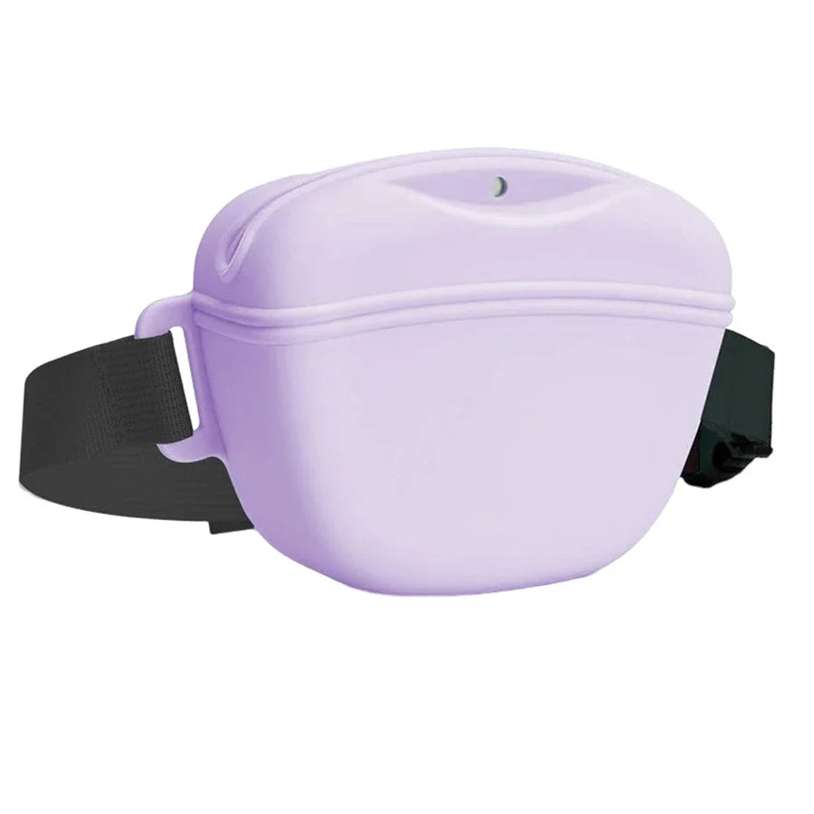 Pet Supplies Silicone Dogs Treat Bag Pet Portable Dog Training Waist Bag Outdoor Feeder Puppy Snack Reward Storage Bag with Belt