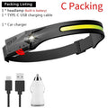 Adjustable Rechargeable LED Induction USB Headlamp