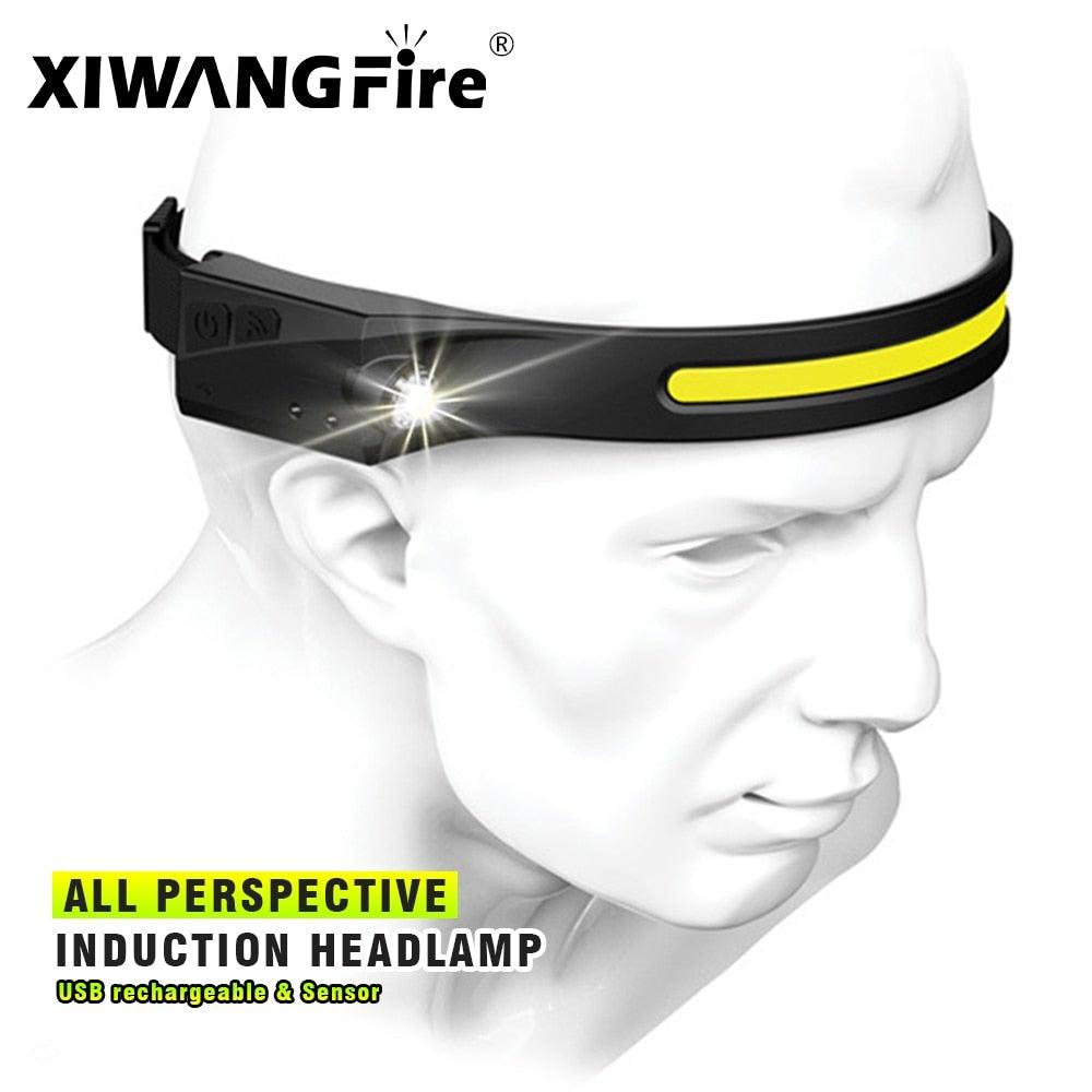 Adjustable Rechargeable LED Induction USB Headlamp