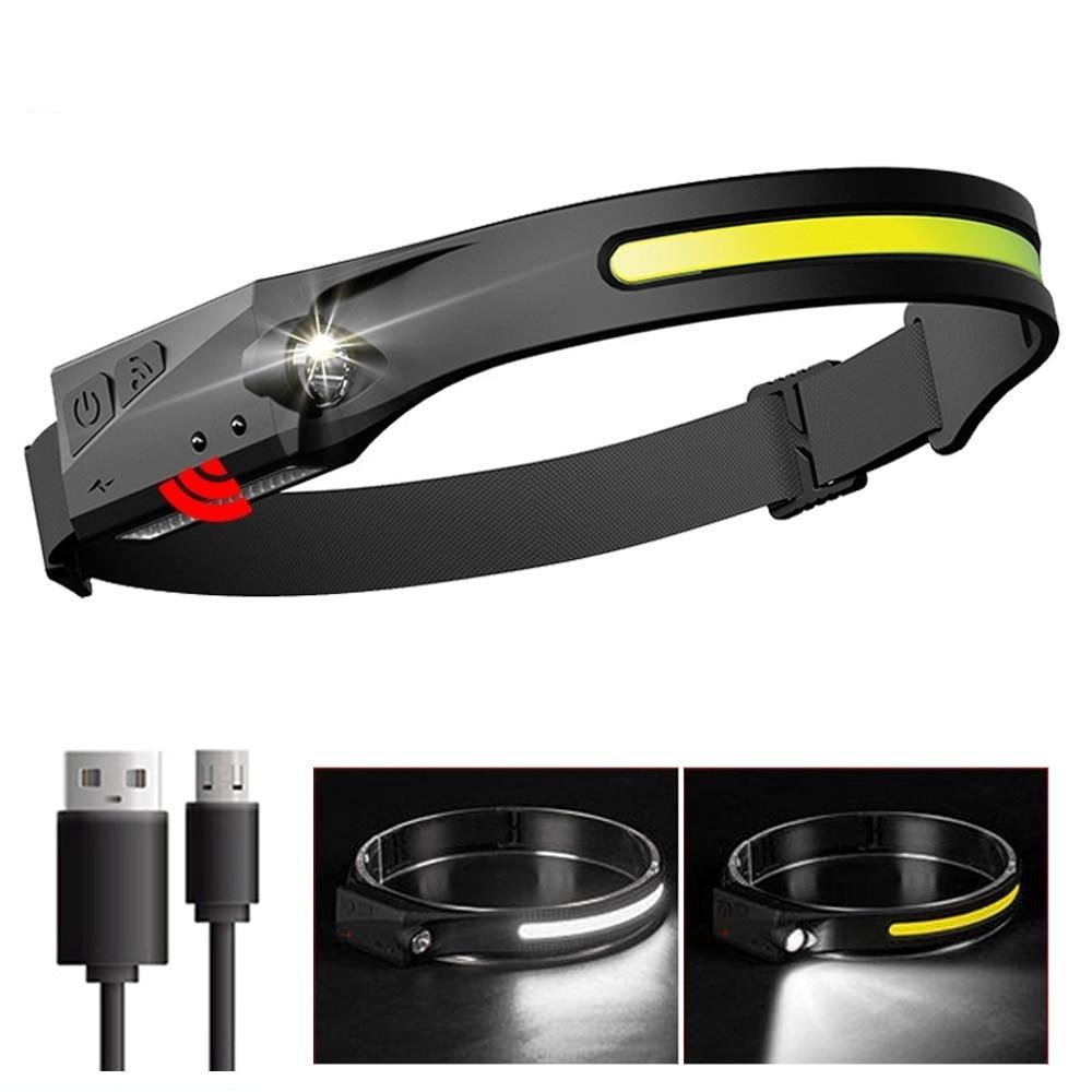 Adjustable Rechargeable LED Induction USB Headlamp