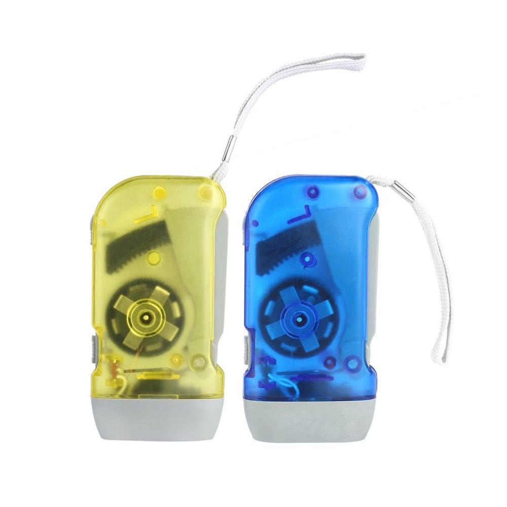 Super Bright LED Wind Up Hand Press Waterproof Flashlight