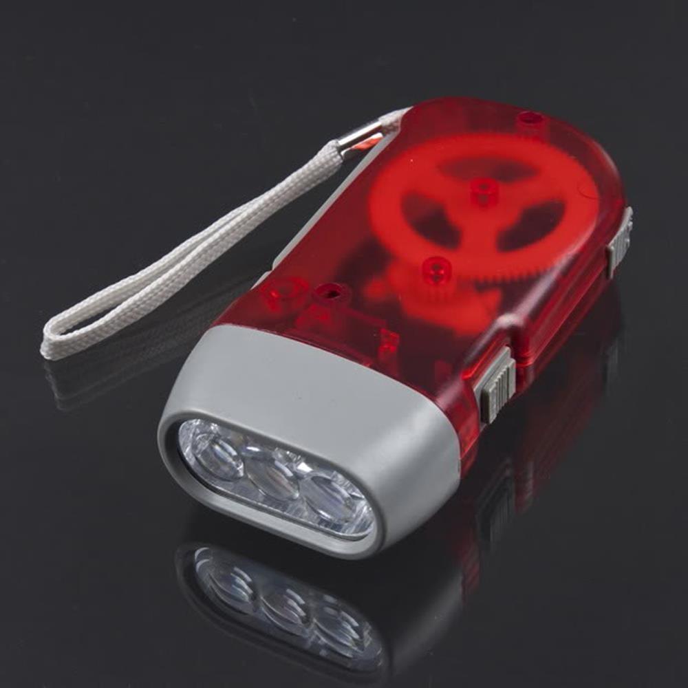 Super Bright LED Wind Up Hand Press Waterproof Flashlight