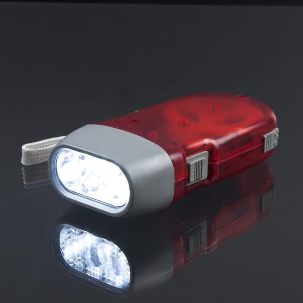 Super Bright LED Wind Up Hand Press Waterproof Flashlight