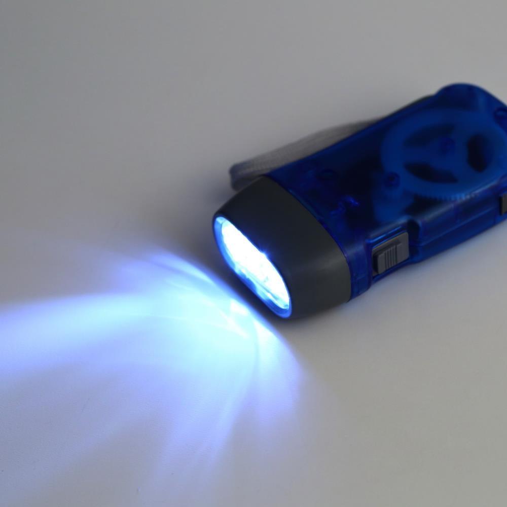 Super Bright LED Wind Up Hand Press Waterproof Flashlight