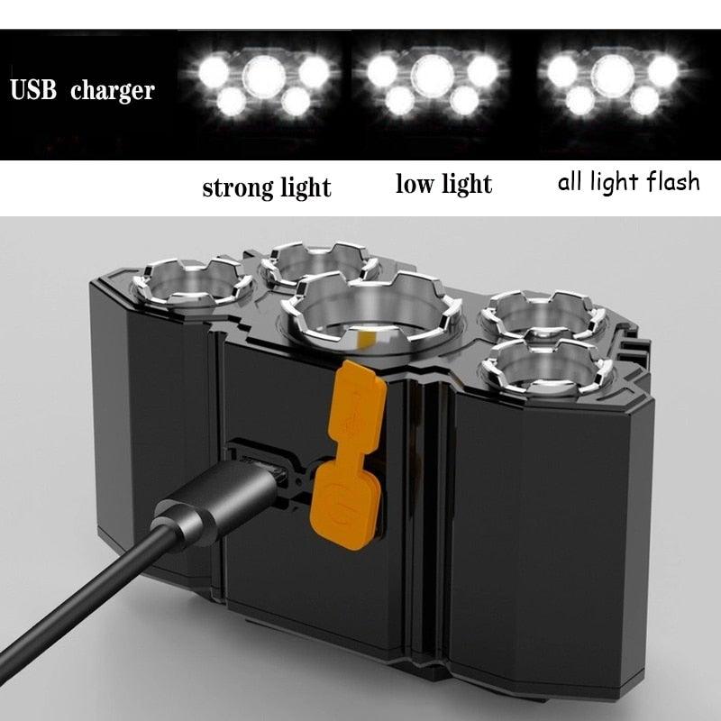 Adjustable USB Rechargeable Torch Lamp
