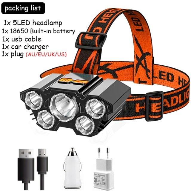 Adjustable USB Rechargeable Torch Lamp