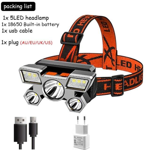 Adjustable USB Rechargeable Torch Lamp