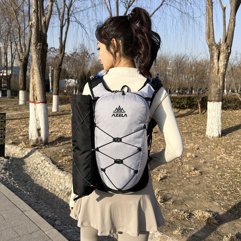 Outdoor Hiking Backpack with Trekking Pole Bag – Nylon, Air-Cushion Straps
