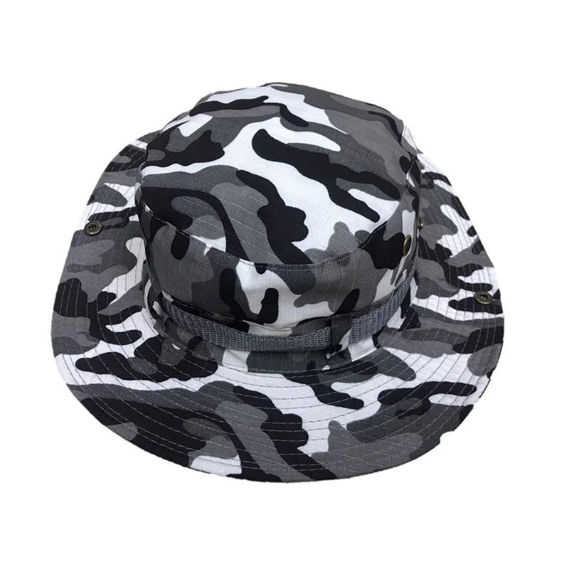 Camouflage Outdoor Foldable Bucket Cap for Men/Women