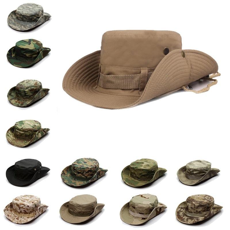 Camouflage Outdoor Foldable Bucket Cap for Men/Women