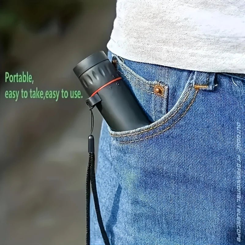 Compact HD Monocular Telescope | 8-10x Zoom, Waterproof Scope for Hiking & Travel