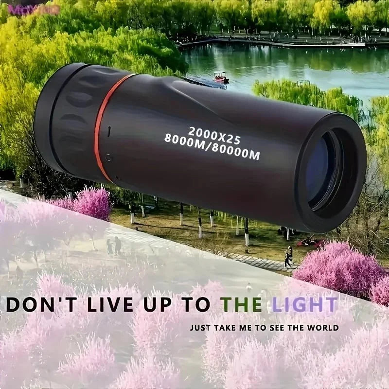 Compact HD Monocular Telescope | 8-10x Zoom, Waterproof Scope for Hiking & Travel
