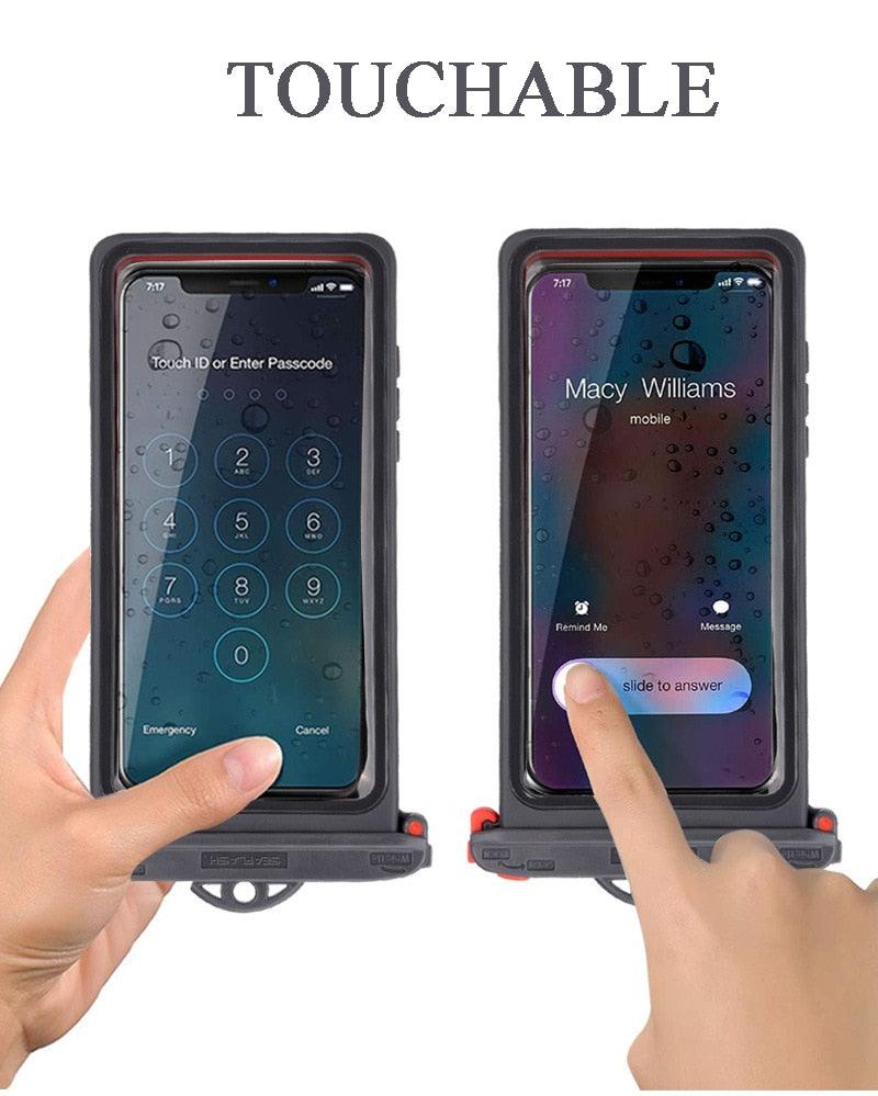 Gray Drop Resistant Waterproof Bag For Mobile Phones
