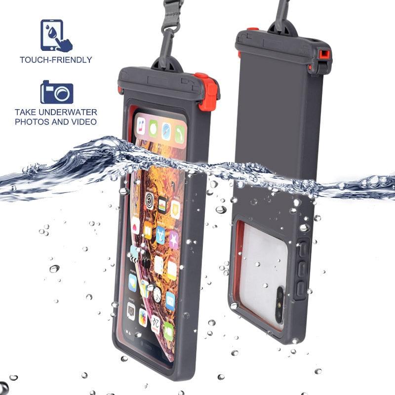 Gray Drop Resistant Waterproof Bag For Mobile Phones
