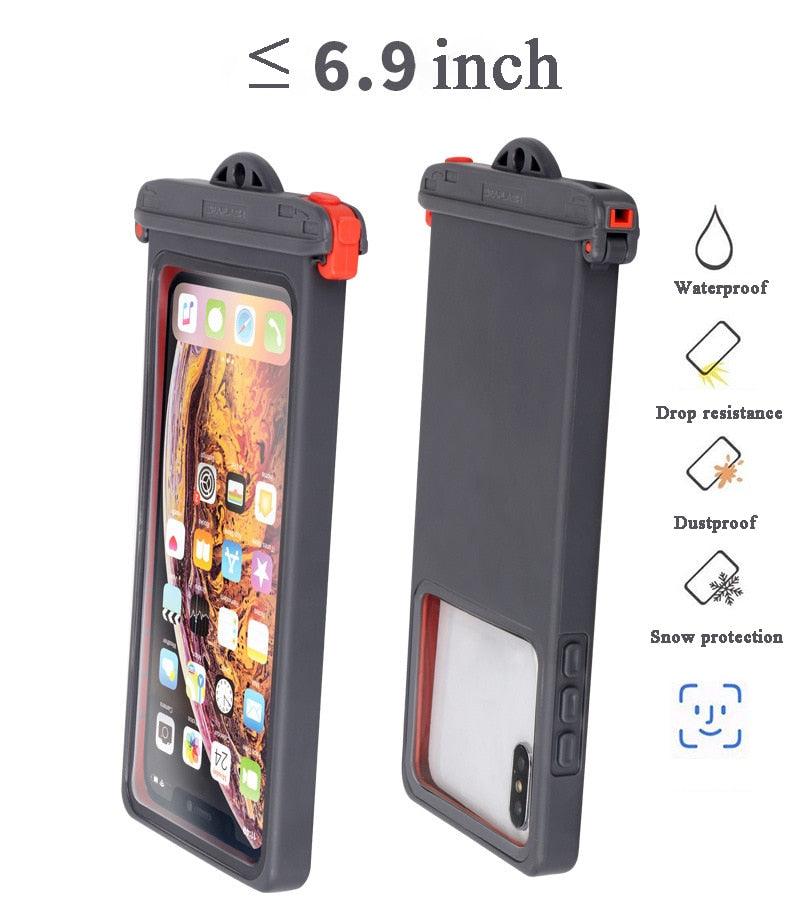 Gray Drop Resistant Waterproof Bag For Mobile Phones