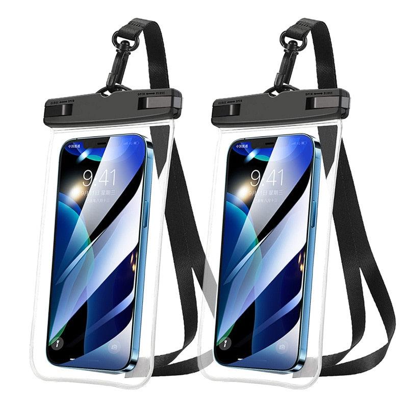 Gray Drop Resistant Waterproof Bag For Mobile Phones