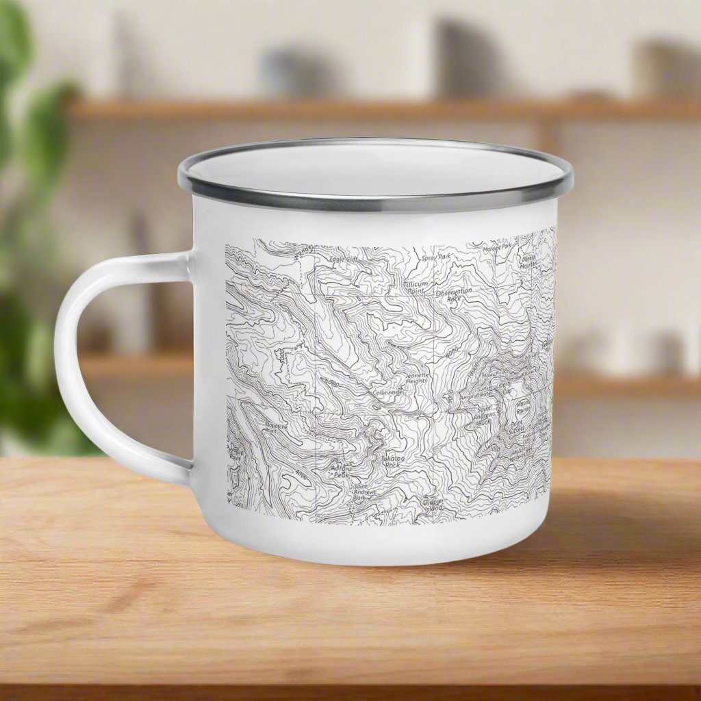 Mount Rainier National Park Topographic Durable Camp Mug USGS Map