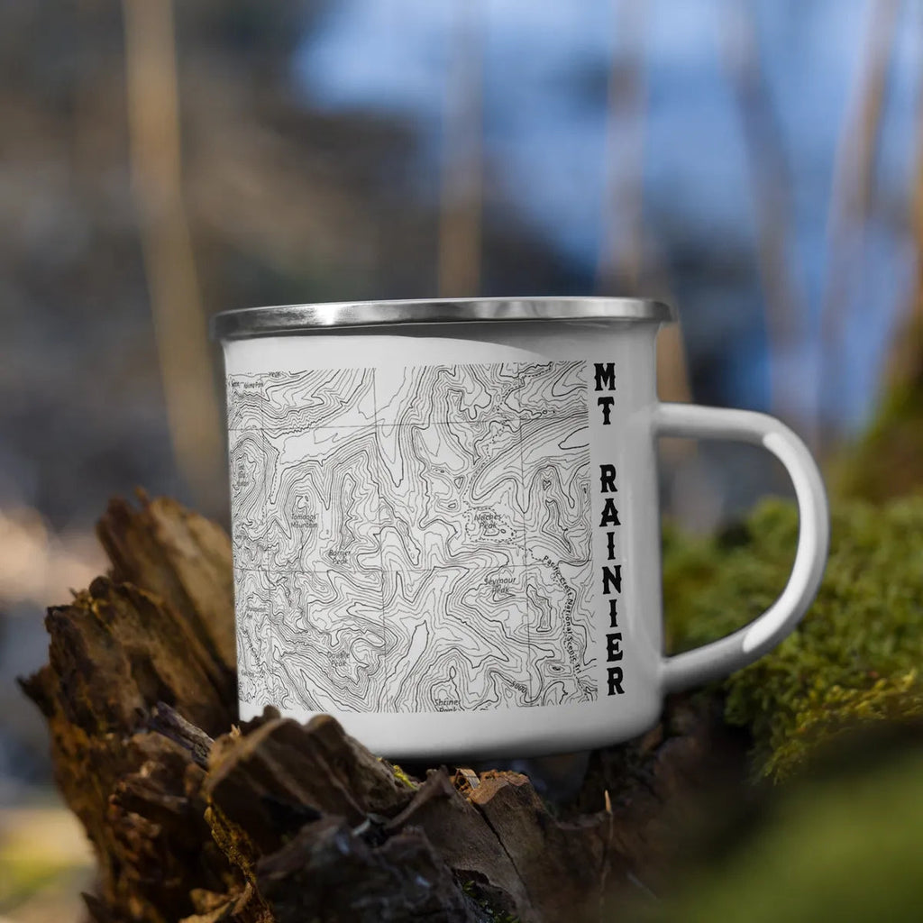 Mount Rainier National Park Topographic Durable Camp Mug USGS Map