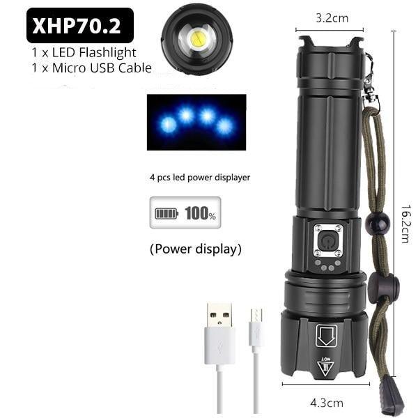 Rechargeable LED/USB Ultra Bright Adjustable Flashlight