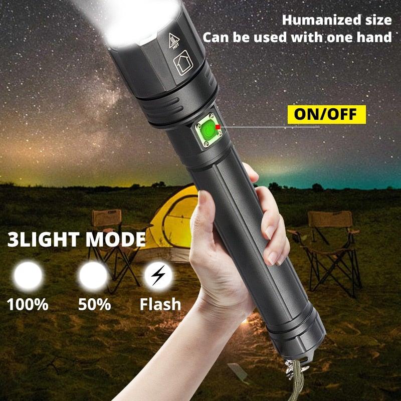 Rechargeable LED/USB Ultra Bright Adjustable Flashlight