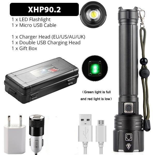Rechargeable LED/USB Ultra Bright Adjustable Flashlight