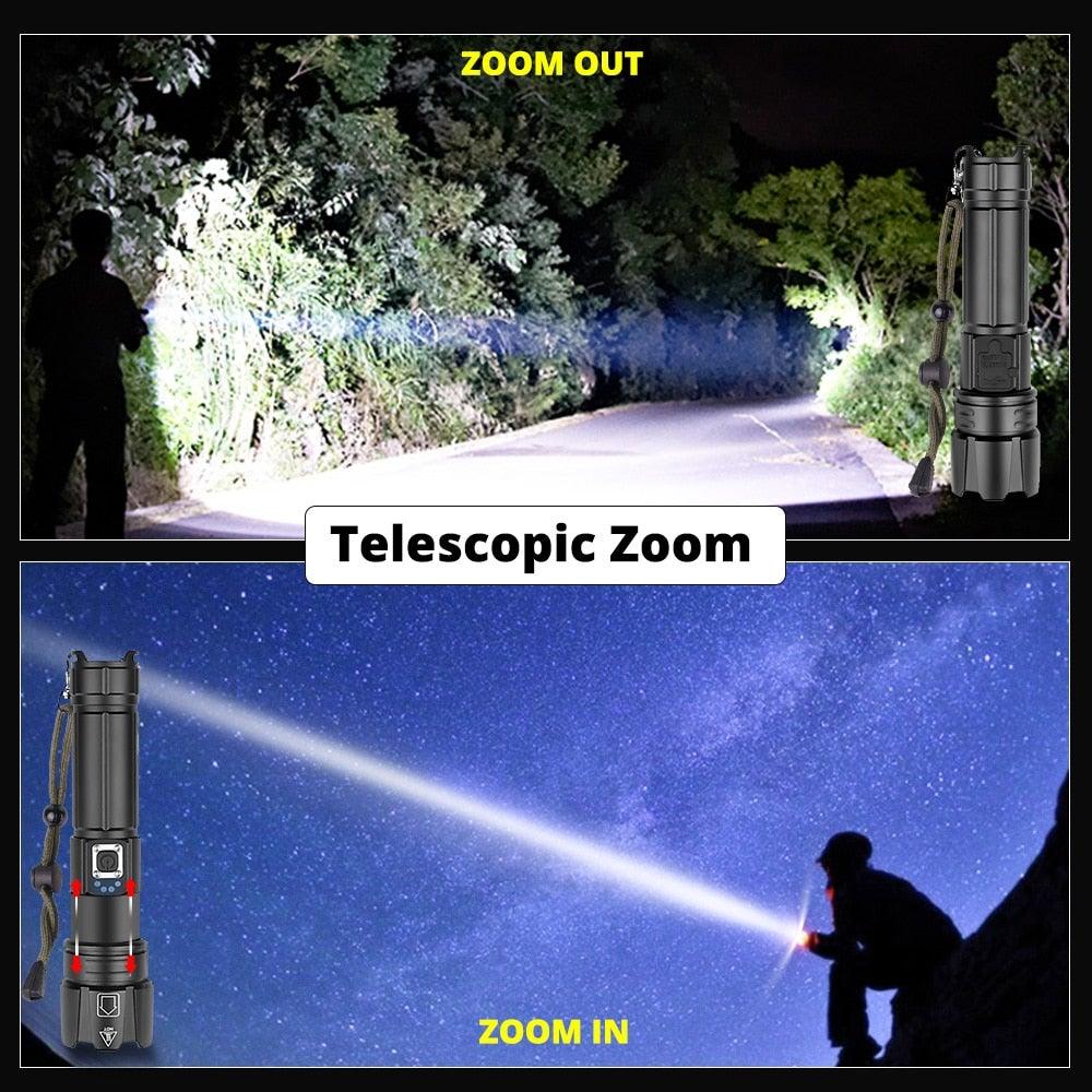 Rechargeable LED/USB Ultra Bright Adjustable Flashlight
