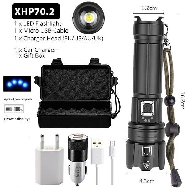 Rechargeable LED/USB Ultra Bright Adjustable Flashlight
