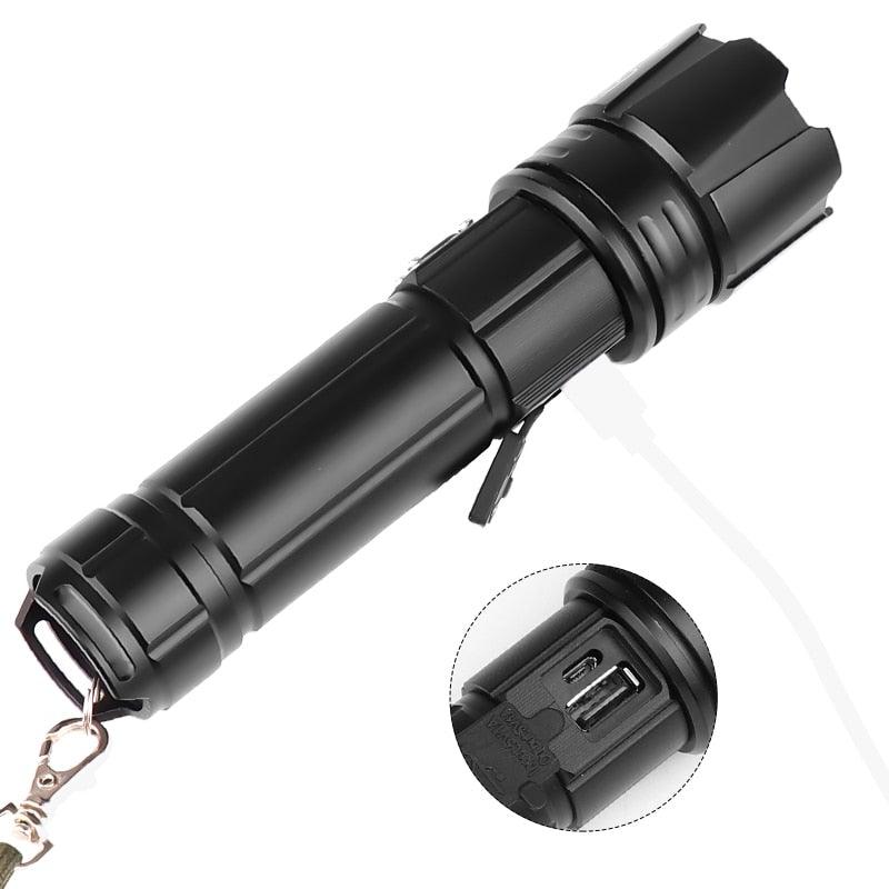 Rechargeable LED/USB Ultra Bright Adjustable Flashlight