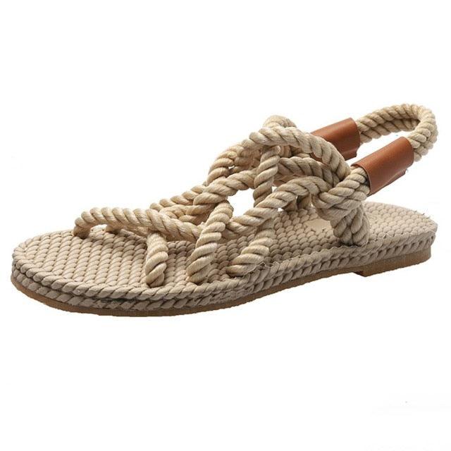 Women's Braided Rope Comfortable Summer Sandal