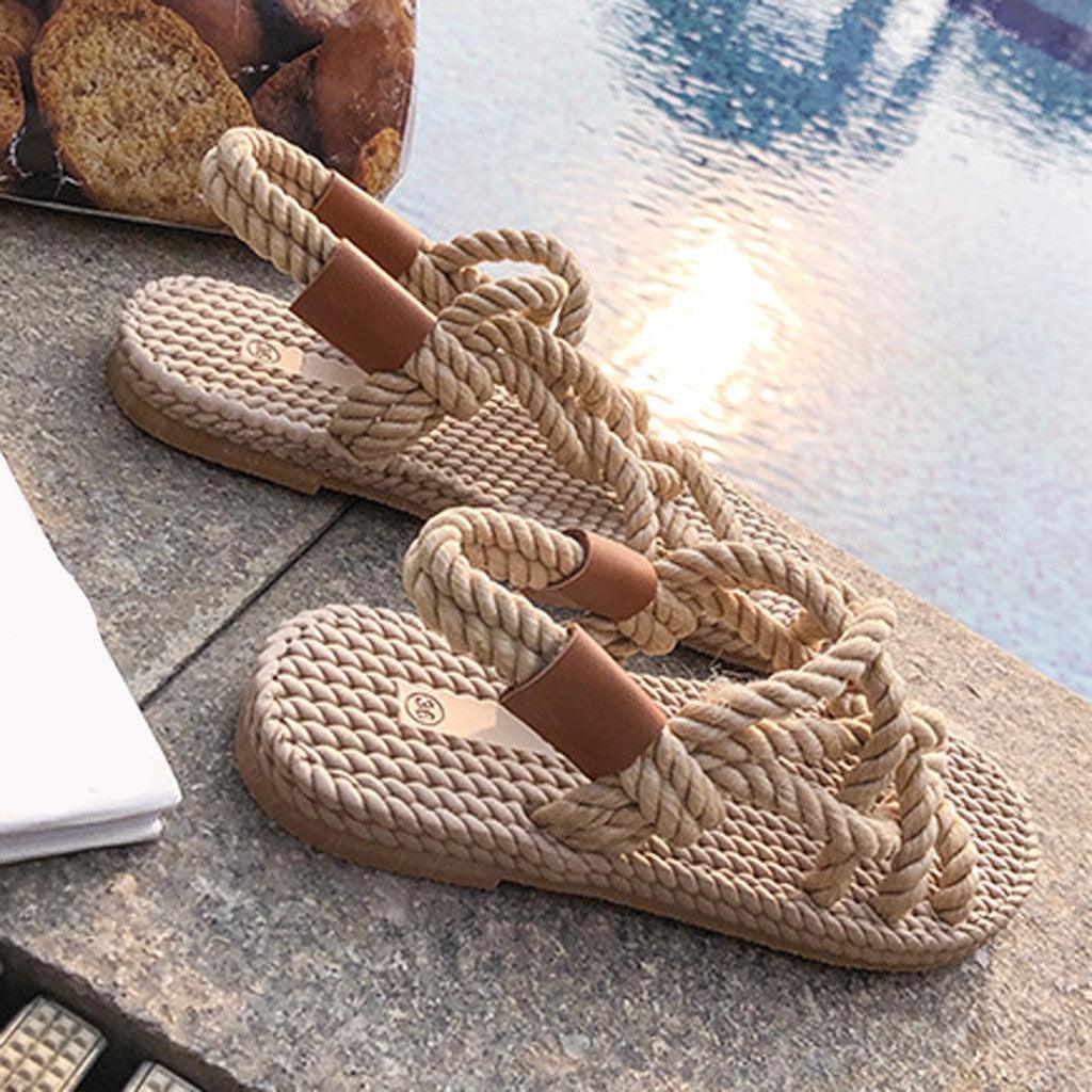 Women's Braided Rope Comfortable Summer Sandal