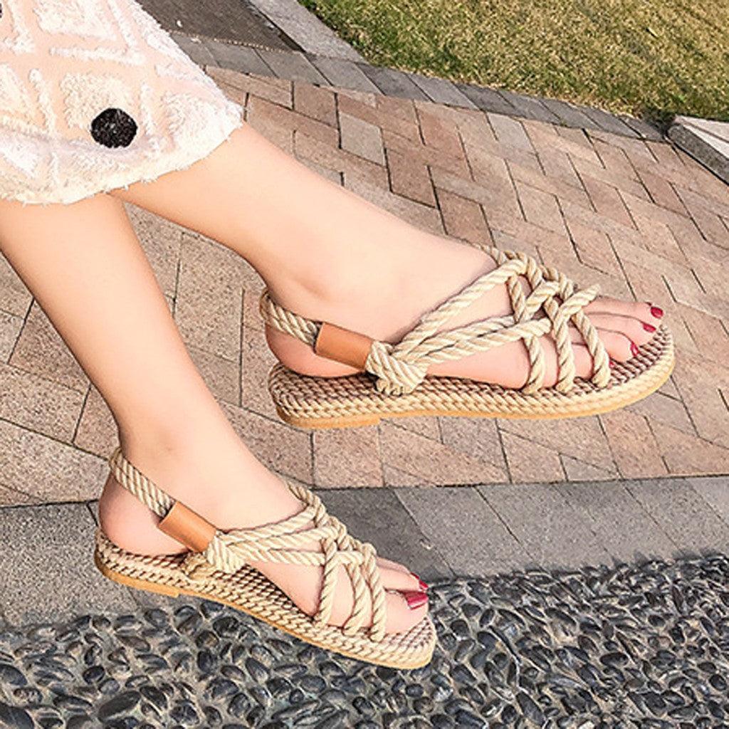 Women's Braided Rope Comfortable Summer Sandal