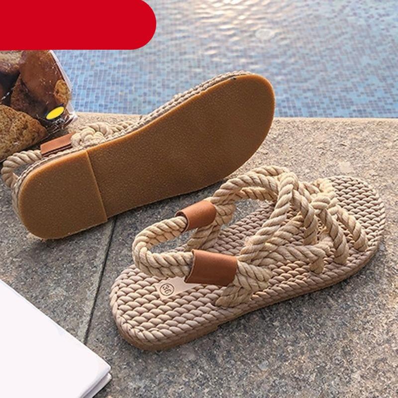 Women's Braided Rope Comfortable Summer Sandal